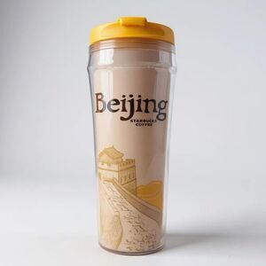 Beijing Collector Starbucks 12 oz Coffee Plastic Travel Tumbler Mug Cup 2004